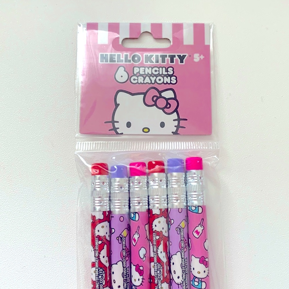Sanrio Hello Kitty Pencils with Eraser Set